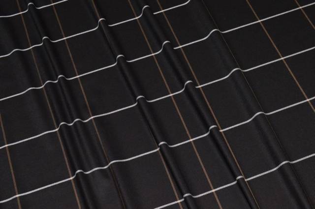 Vendita on line tessuto lana stretch finestrato nero - occasioni e scampoli lane e cashmere