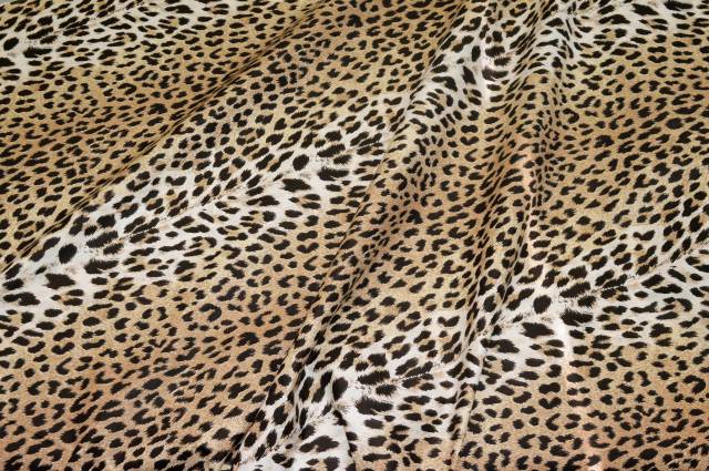 Vendita on line tessuto cotone maculato leopardo - cotoni fantasie doppia altezza