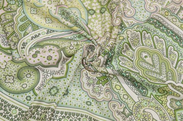 Vendita on line tessuto batista puro cotone fantasia rosa e verde - tessuti abbigliamento camiceria