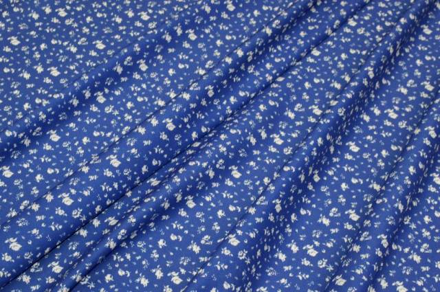 Vendita on line scampolo popeline puro cotone camiceria fantasia fiorellino - tessuti abbigliamento camiceria