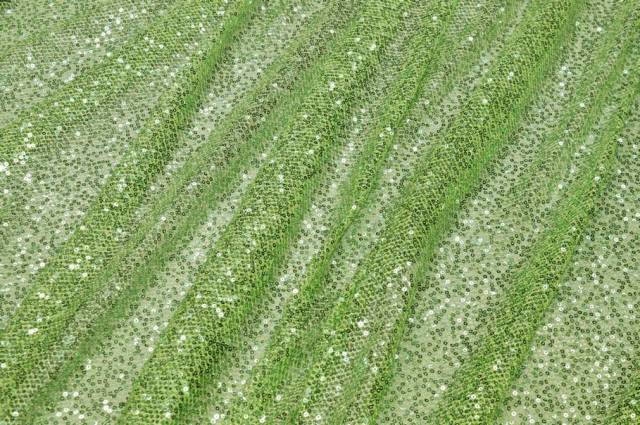 Vendita on line tessuto paillettes verde mela - occasioni e scampoli