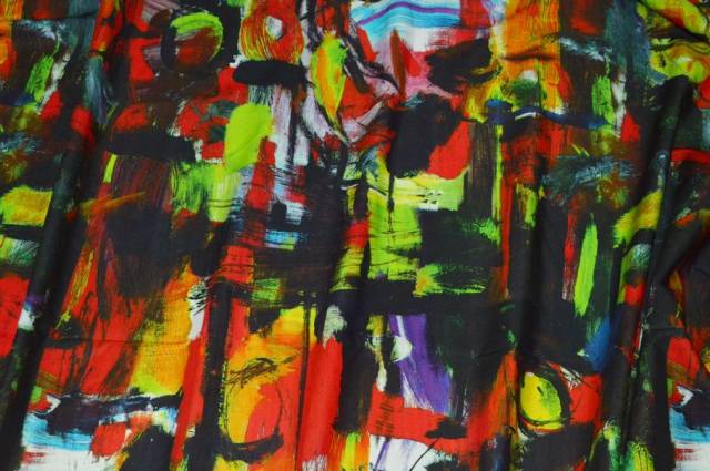 Vendita on line tessuto popeline puro cotone fantasia astratta - cotoni fantasie varie