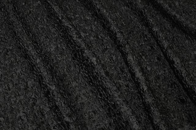 Vendita on line tessuto goffrato stretch nero - tessuti abbigliamento magline / jersey/tessuto in