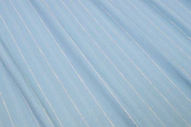 Vendita on line tessuto puro cotone rigato azzurro - occasioni e scampoli