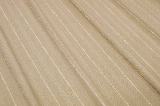 Vendita on line tessuto puro cotone rigato beige - occasioni e scampoli