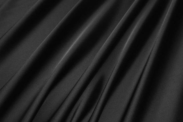 Vendita on line tessuto rasone nero elasticizzato - tessuti abbigliamento taffetas / rasi / shantung