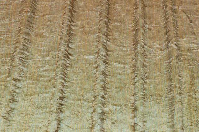 Vendita on line tessuto tenda organza stropicciata azzurro/oro - prodotti