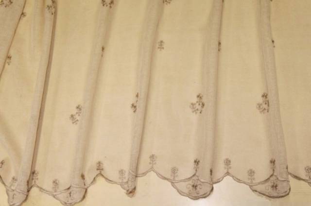 Vendita on line tessuto tenda ricamata ecru - prodotti