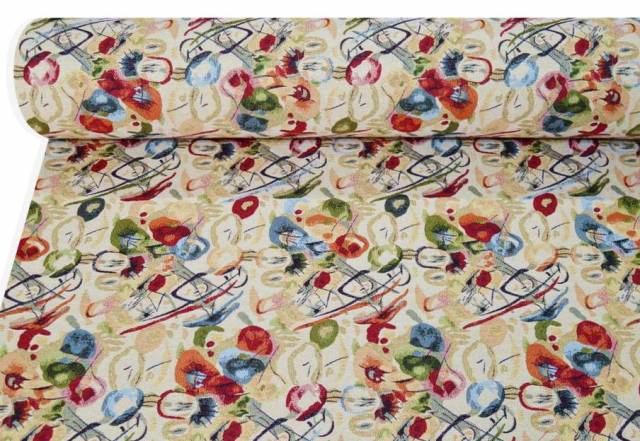 Vendita on line tessuto arredo gobelin fantasia kandinsky - tessuti arredo casa gobelin a metraggio