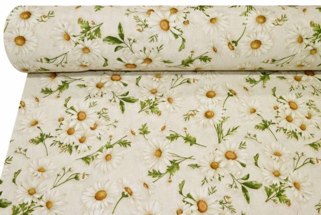 Vendita on line tessuto arredo fantasia margherite - cotoni fantasie e frutti