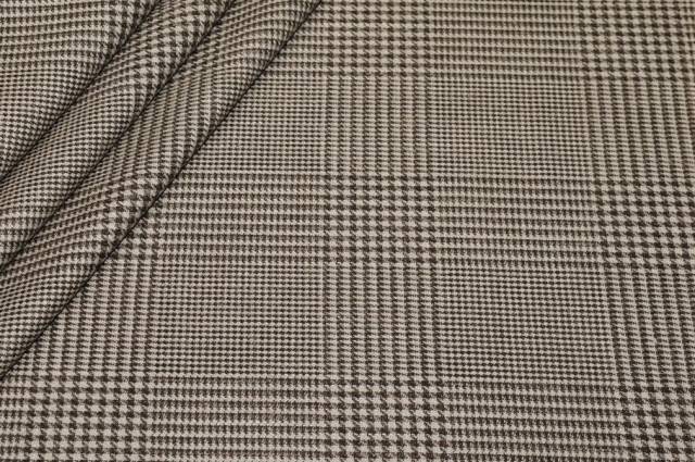 Vendita on line tessuto lana seta principe di galles nocciola - occasioni e scampoli seta di