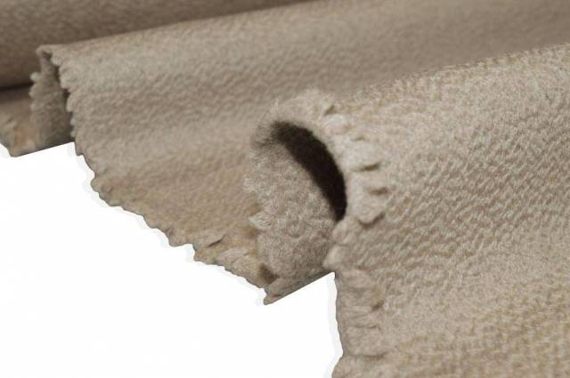 Vendita on line scampolo cappotto double puro cashmere zibellinato sabbia - tessuti abbigliamento lana cashmere