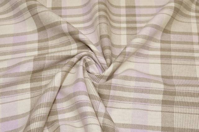 Vendita on line tessuto stretch scacco lilla - tessuti abbigliamento viscosa fantasia