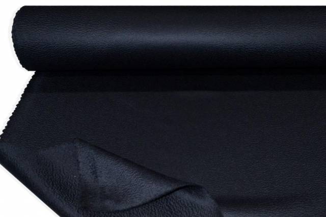 Vendita on line tessuto cappotto double zibellinato puro cashmere blu notte - tessuti abbigliamento cashmere