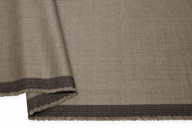 Vendita on line tessuto effetto grisaglia pura lana tortora - tessuti abbigliamento lana uomo/tailleur