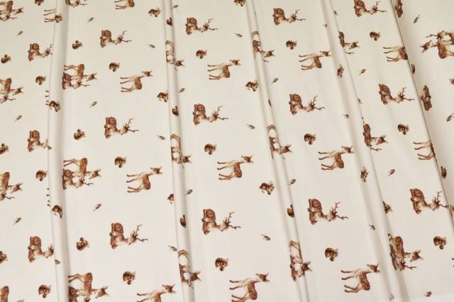 Vendita on line tessuto felpa bielastica in cotone fantasia bambi - ispirazioni neonati e bambini 