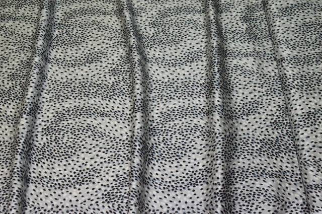 Vendita on line tessuto rasatello pura viscosa maculato bianco e nero - tessuti abbigliamento taffetas / rasi / shantung