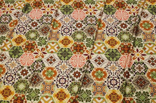 Vendita on line tessuto maglina in viscosa fantasia geometrica - tessuti abbigliamento magline / jersey/tessuto in