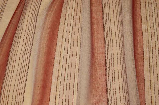 Vendita on line tessuto tenda organza stropicciata riga bruciato - prodotti