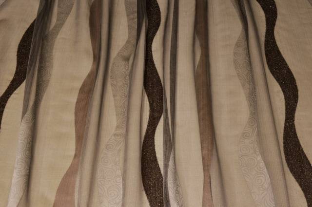 Vendita on line tessuto tenda organza con lurex rame - prodotti