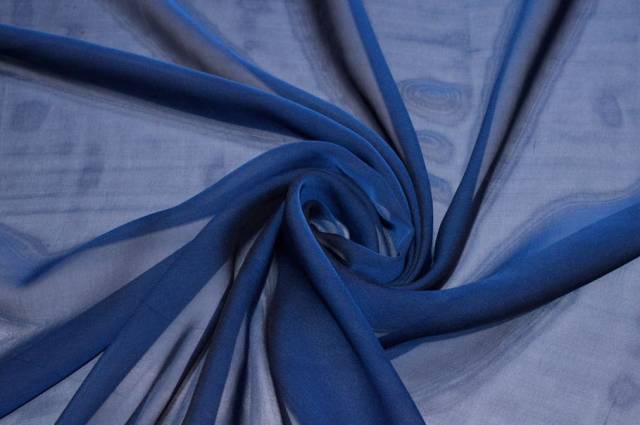 Vendita on line tessuto chiffon pura seta cangiante blu - prodotti