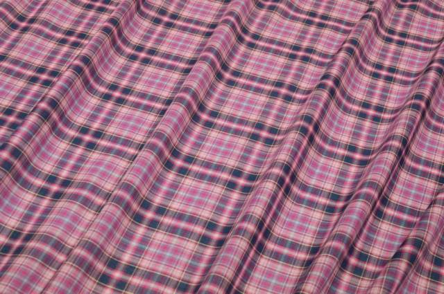 Vendita on line tessuto camiceria puro cotone scacco rosa - prodotti