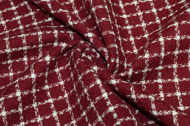 Vendita on line tessuto chanel puro cotone scacco rosso - prodotti