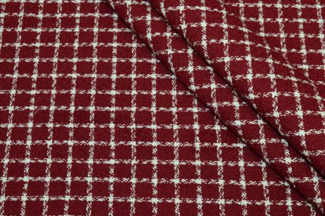 Vendita on line tessuto chanel puro cotone adesivato rosso - prodotti