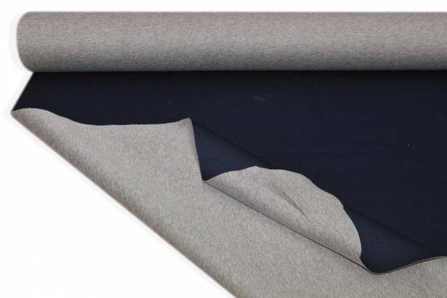Vendita on line tessuto neoprene doppio grigio e blu - prodotti