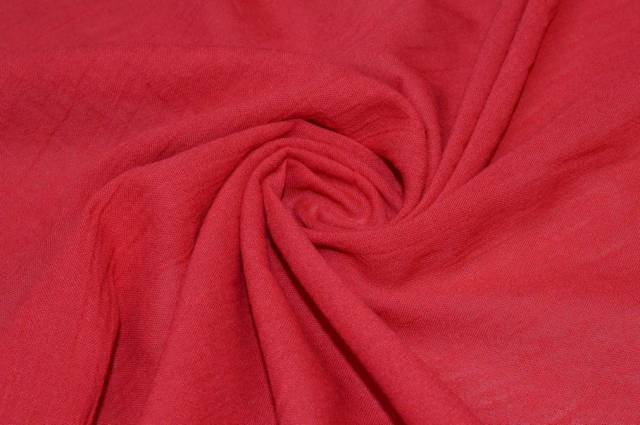 Vendita on line tessuto garza stropicciato puro cotone rosso - occasioni e scampoli tessuti 