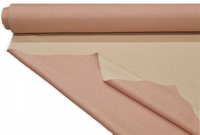 Vendita on line tessuto jersey in viscosa double rosa e beige - tessuti abbigliamento