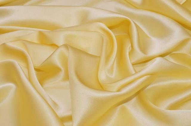 Vendita on line tessuto rasatello seta stretch giallo chiaro - prodotti