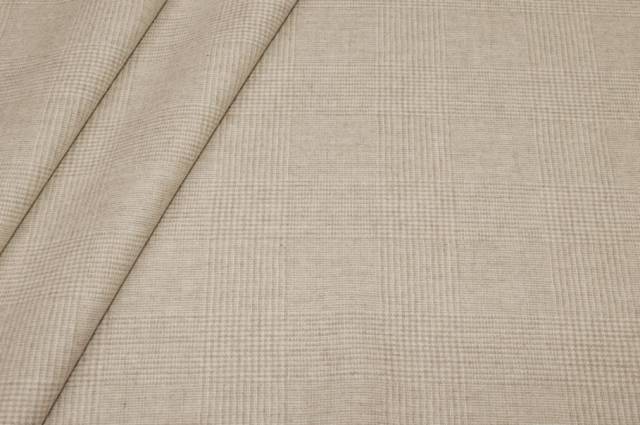 Vendita on line tessuto flanellina misto cashmere principe di galles beige - prodotti