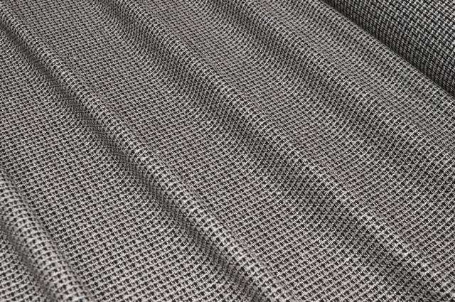 Vendita on line tessuto misto lana seta microfantasia bianco nero - tessuti abbigliamento sete fantasia