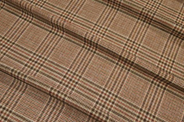Vendita on line tessuto flanella lana e cotone peso giacca scacco bruciato - tessuti abbigliamento lana flanelle