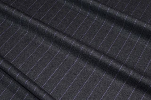 Vendita on line tessuto tasmania pura lana grigio gessato riga viola - prodotti