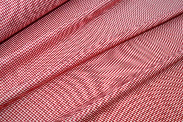 Vendita on line tessuto pied de poule pura lana rosso - prodotti