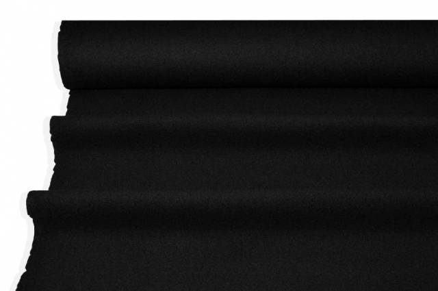 Vendita on line tessuto panno cappotto double pura lana nero - prodotti
