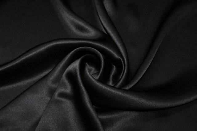 Vendita on line tessuto raso pura seta nero - prodotti tessuti abbigliamento