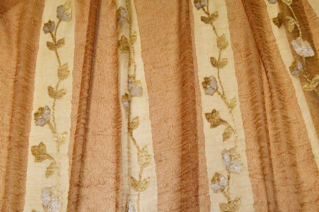 Vendita on line tessuto tenda ester organza arancio con fiore fill coupe - prodotti