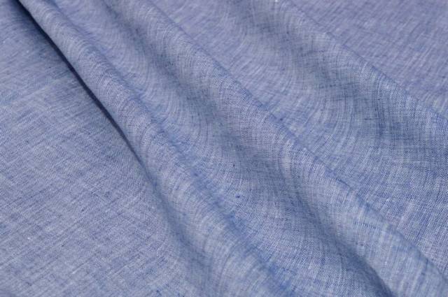 Vendita on line tessuto puro lino azzurro melange - prodotti