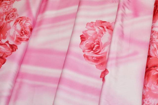 Vendita on line tessuto rasatello viscosa stretch fantasia rose - prodotti