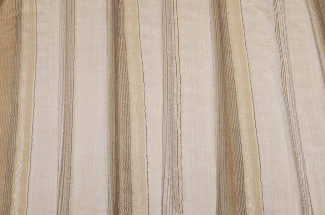 Vendita on line tessuto tenda organza riga caffe' - tessuti per in offerta