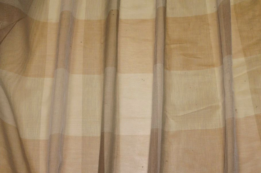 Vendita on line tessuto tenda scacco grande beige - tessuti per in offerta