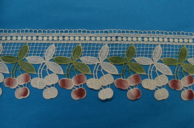 Vendita on line pizzo macrame ciliegie altezza cm 14 - mercerie e accessori cucito pizzi vari macrame