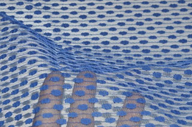 Vendita on line tulle ricamato bluette - tessuti abbigliamento