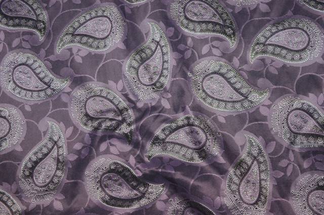 Vendita on line taffeta disegno cashmere viola - prodotti tessuti abbigliamento