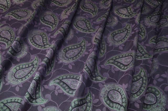 Vendita on line tessuto taffeta disegno cashmere viola - prodotti