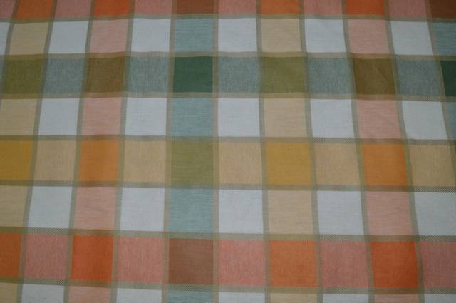 Vendita on line tovaglia campagnola multicolor arancio/verde - tessuti arredo casa per tovaglie per a quadri e tirolesi