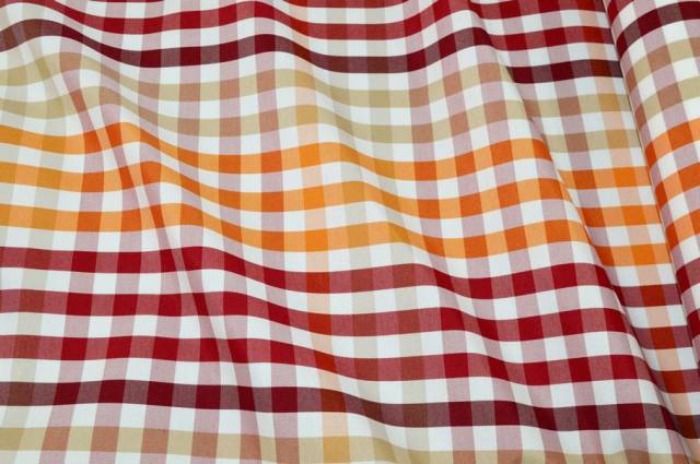 Vendita on line tessuto antimacchia multicolor rosso/arancio - tessuti arredo casa per tovaglie per antimacchia